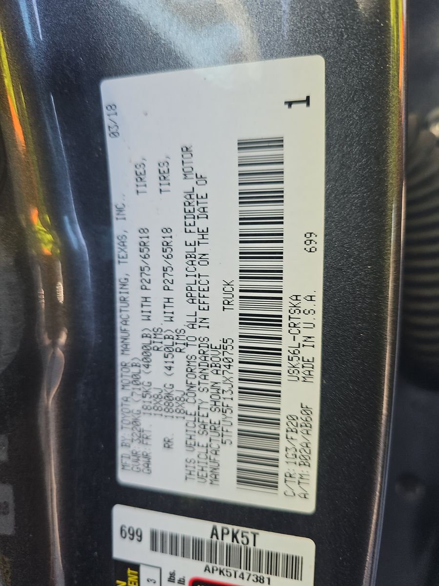 2018 Toyota Tundra SR5 AWD