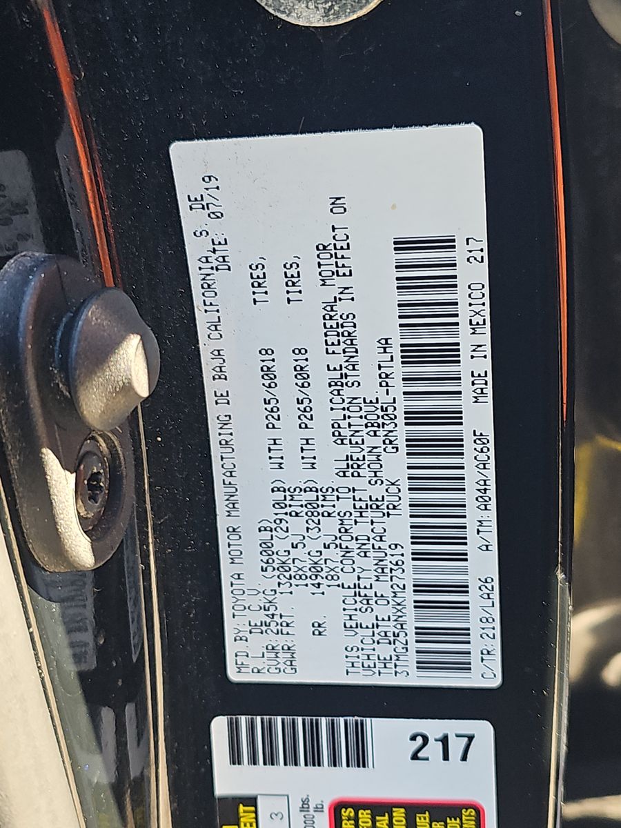 2019 Toyota Tacoma Limited AWD