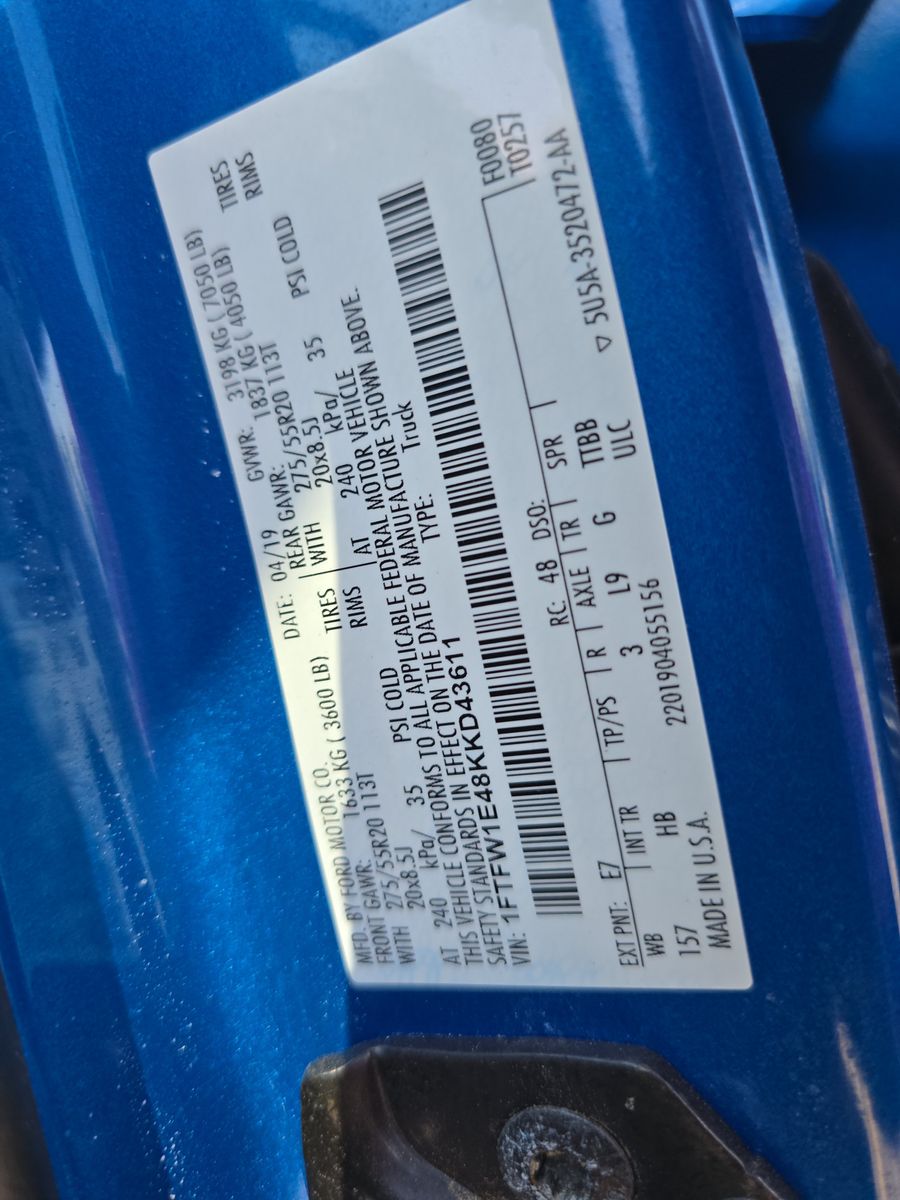 2019 Ford F-150 Lariat AWD