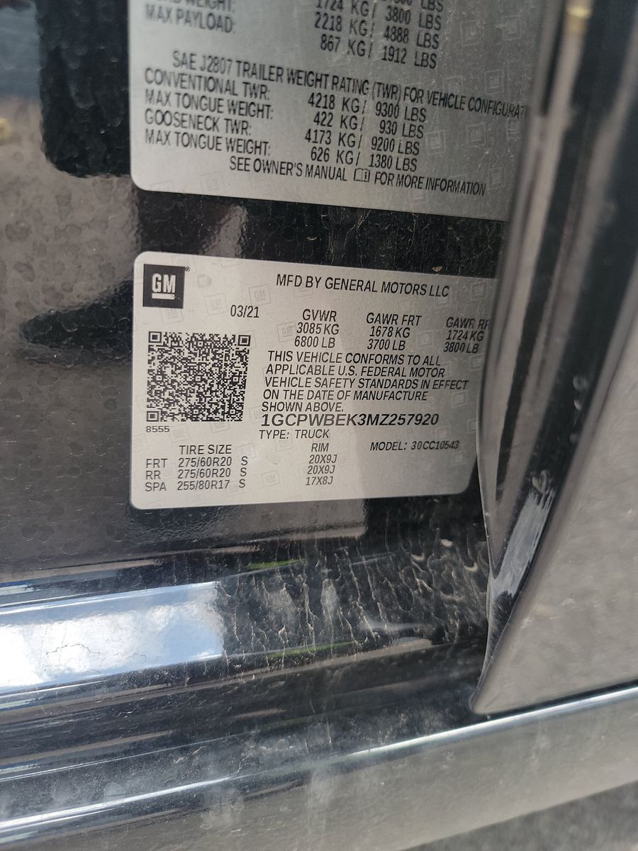 2021 Chevrolet Silverado 1500 Custom RWD