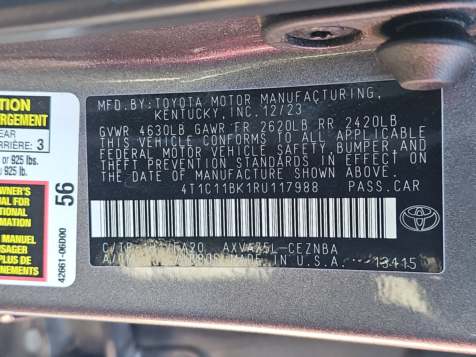 2024 Toyota Camry LE AWD