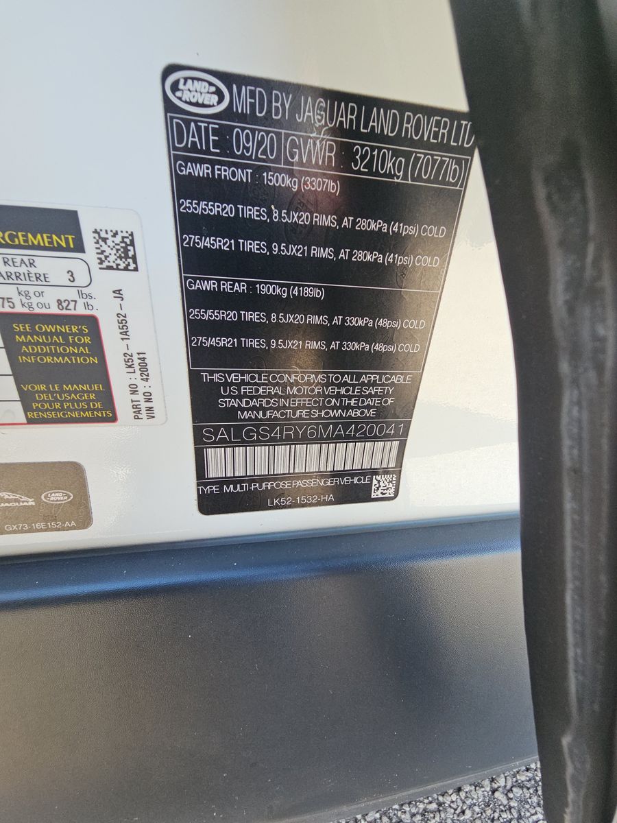 2021 Land Rover Range Rover Plug-In Hybrid HSE AWD