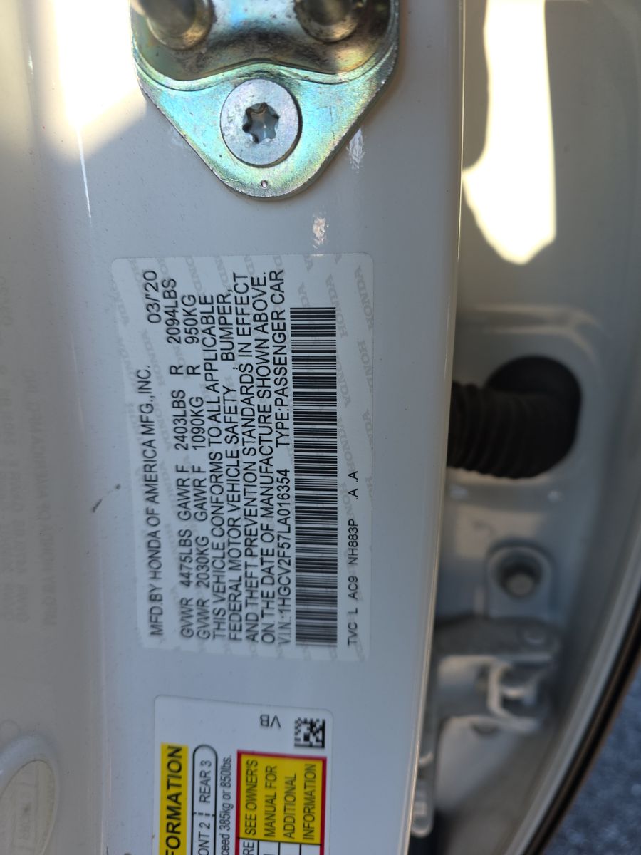 2020 Honda Accord EX-L FWD