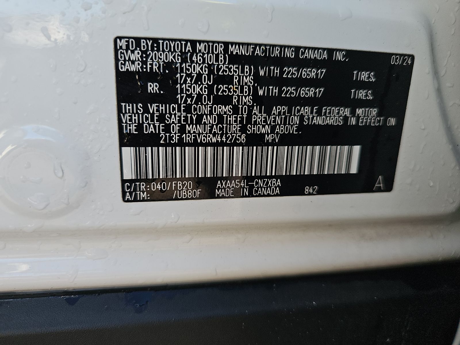 2024 Toyota RAV4 LE AWD