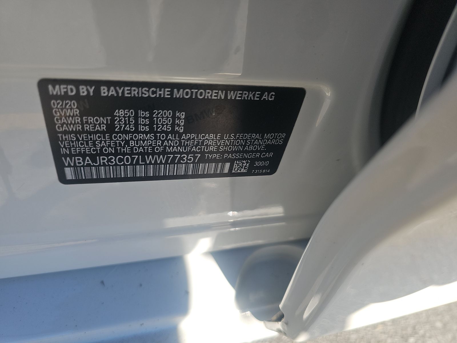 2020 BMW 5 Series 530i RWD