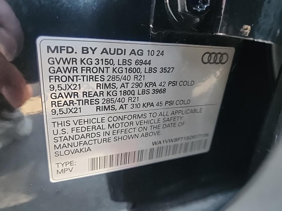 2025 Audi SQ7 Prestige AWD