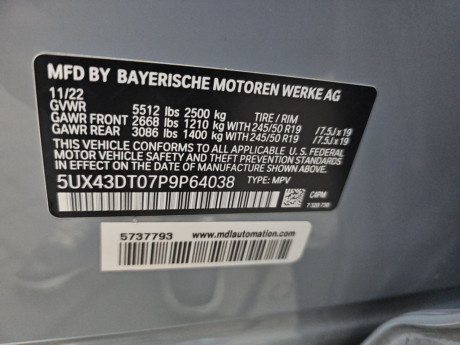 2023 BMW X4 M40i AWD