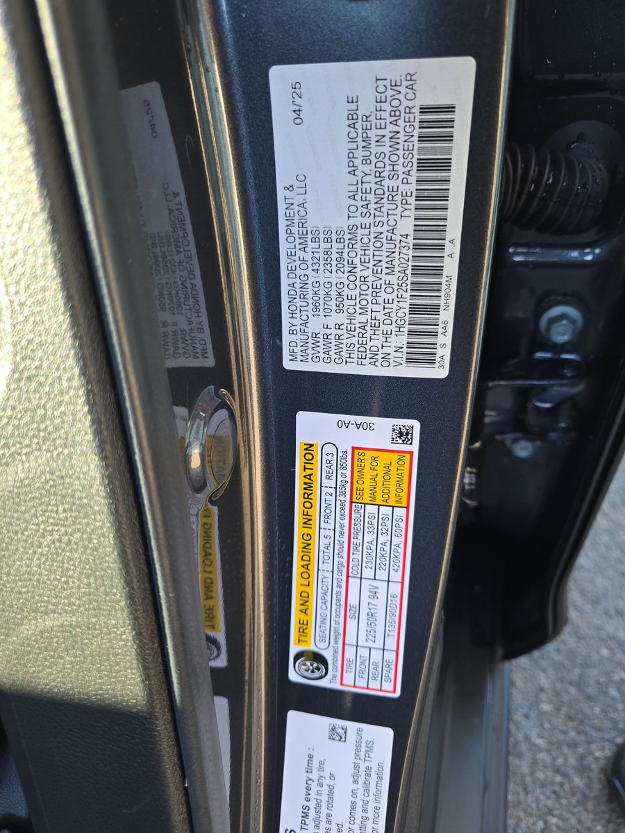 2025 Honda Accord LX FWD