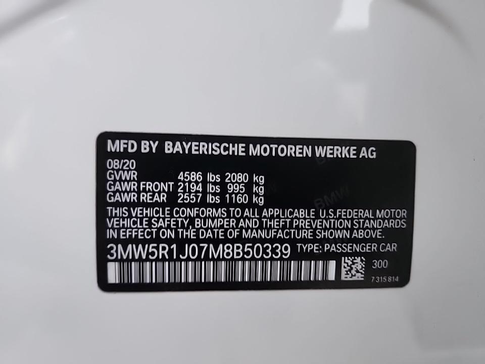 2021 BMW 3 Series 330i RWD