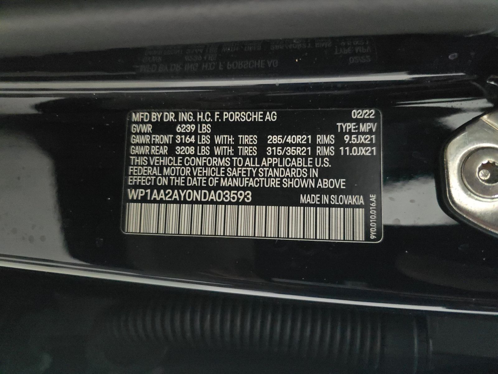 2022 Porsche Cayenne Base AWD