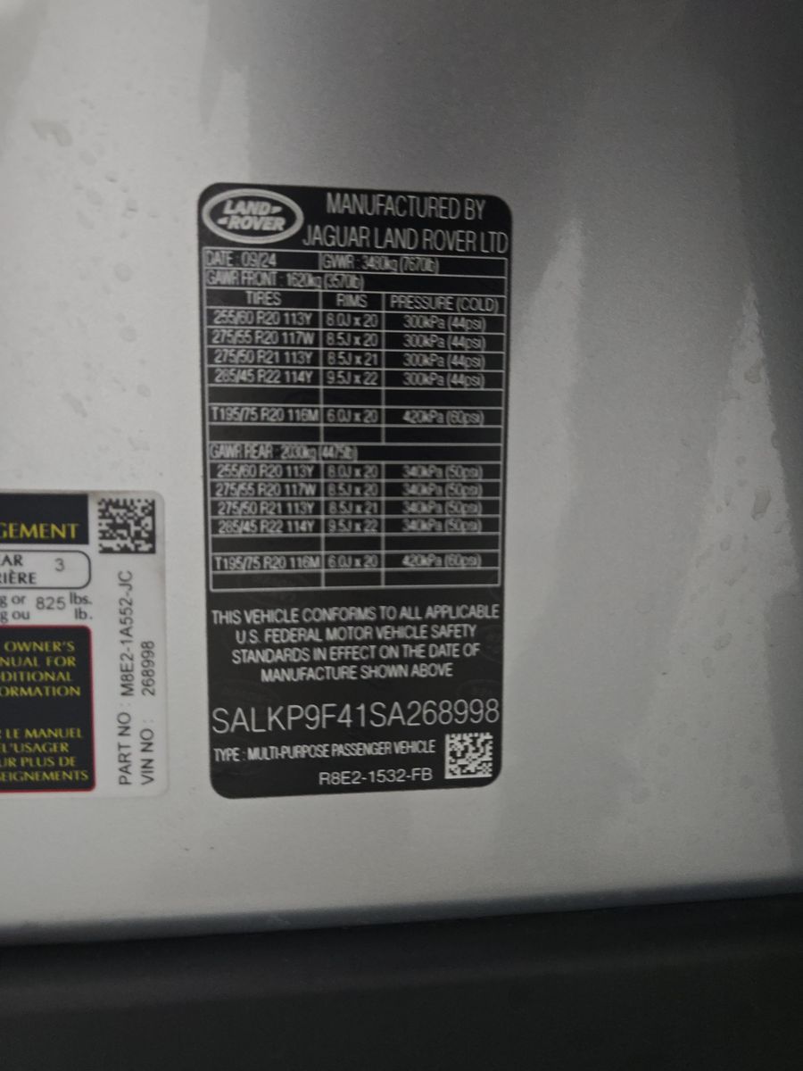 2025 Land Rover Range Rover Plug-In Hybrid SE AWD