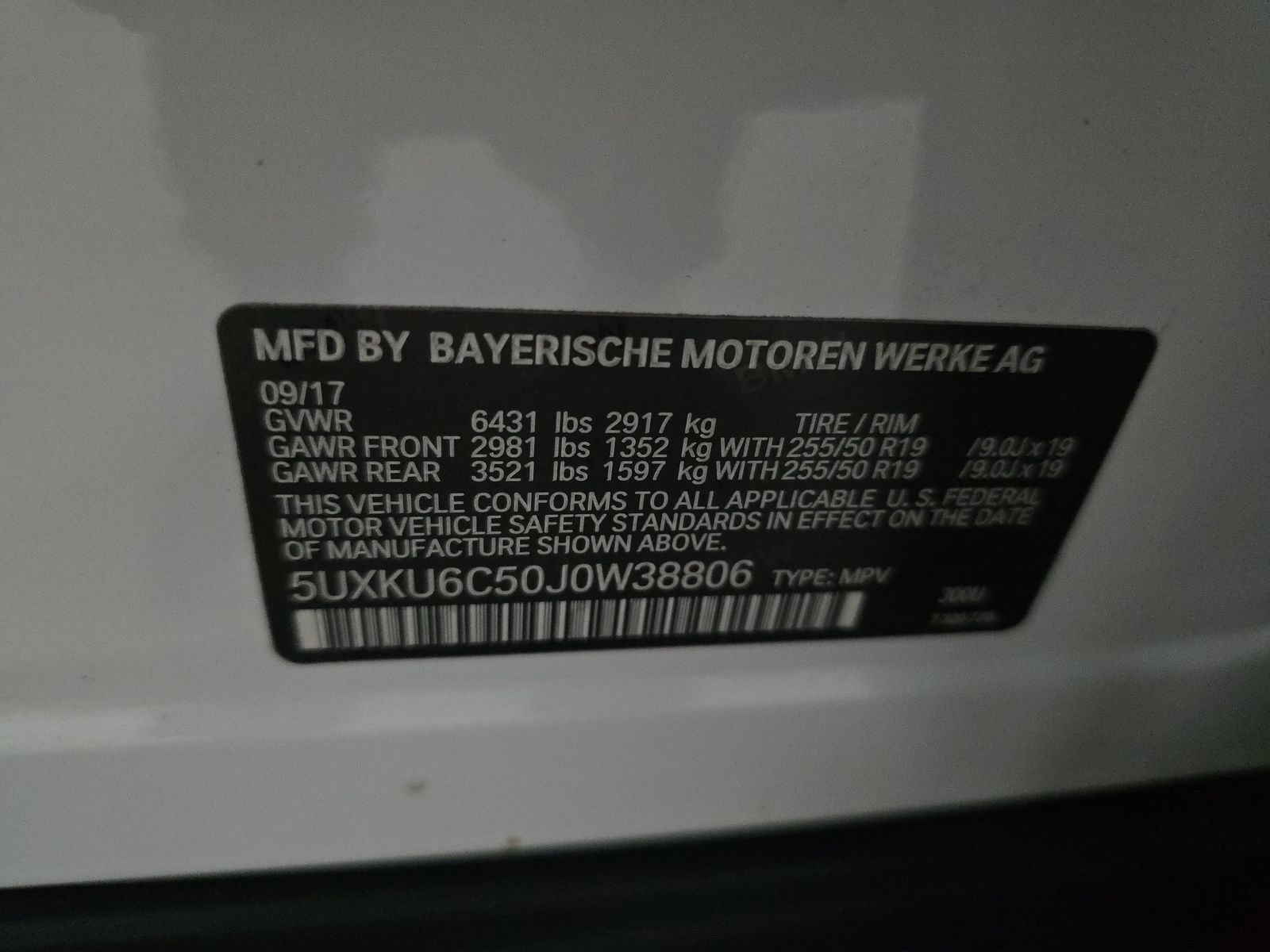 2018 BMW X6 xDrive50i AWD