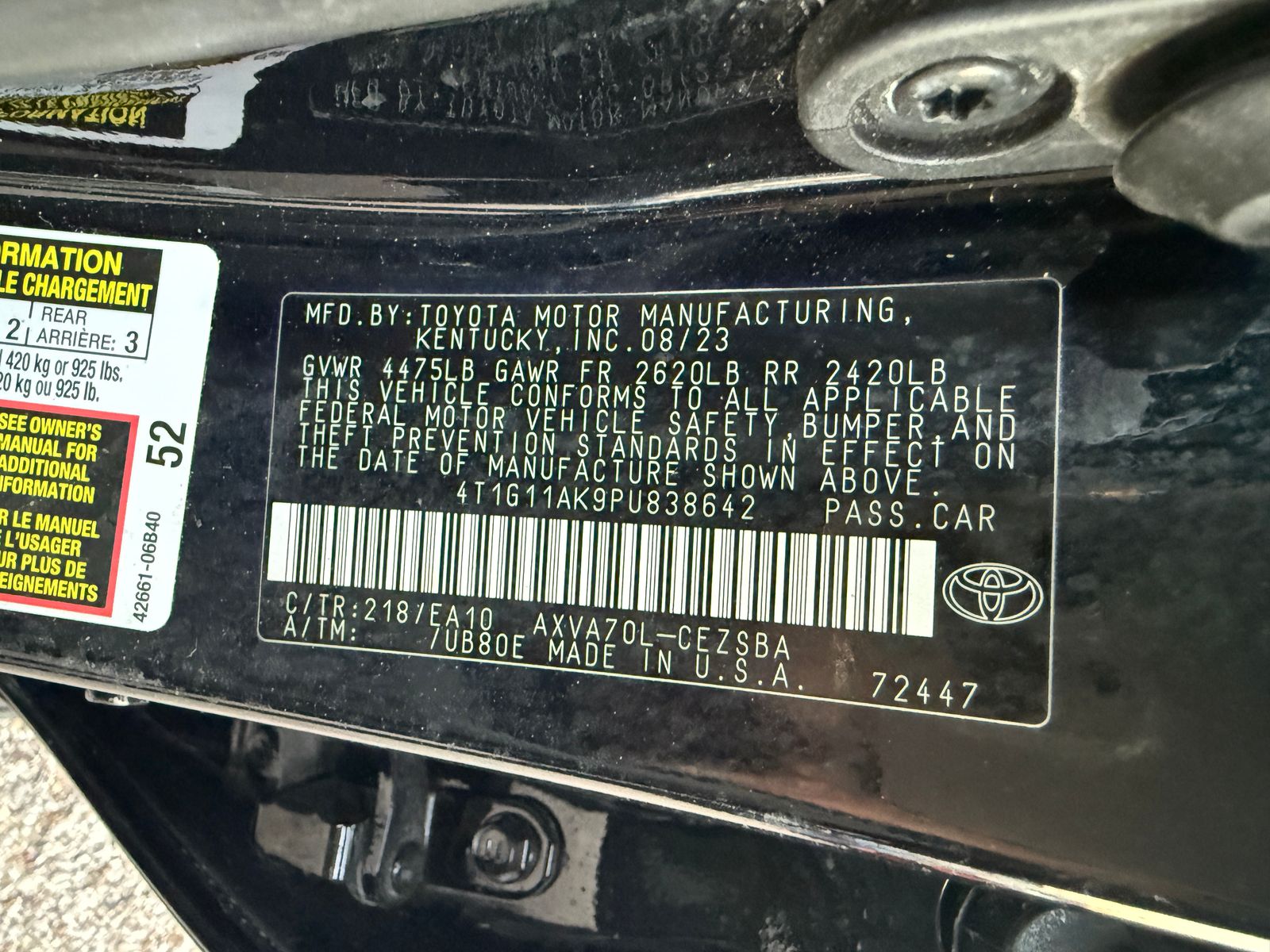 2023 Toyota Camry SE FWD