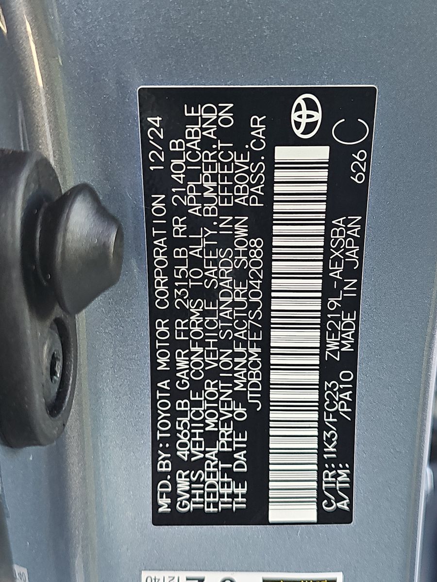 2025 Toyota Corolla Hybrid SE FWD