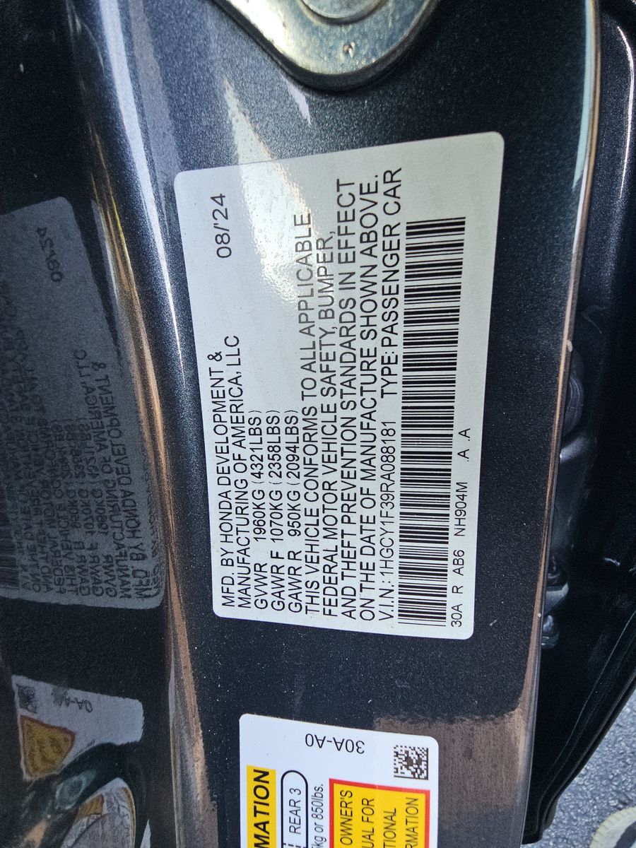 2024 Honda Accord EX FWD