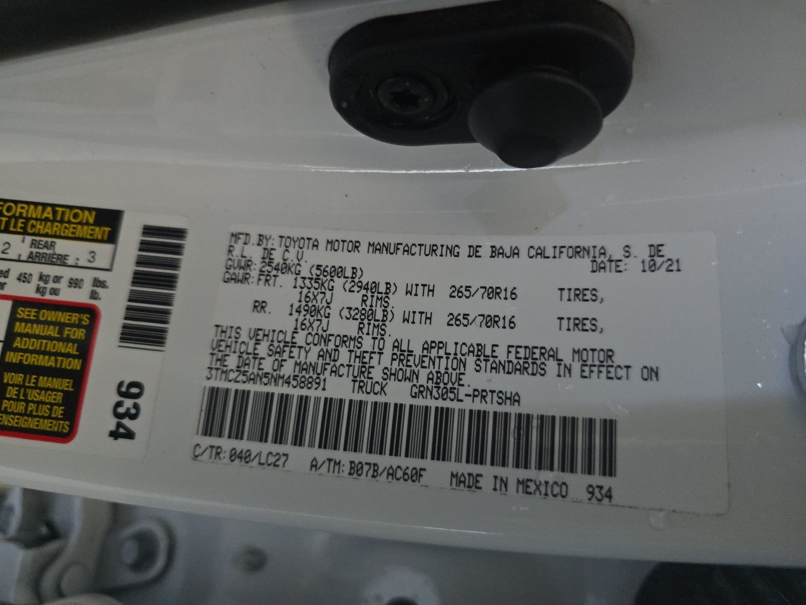 2022 Toyota Tacoma TRD Off-Road AWD