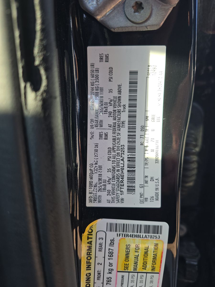 2020 Ford Ranger Lariat RWD