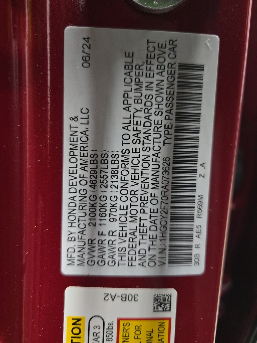 2024 Honda Accord Hybrid Sport-L FWD