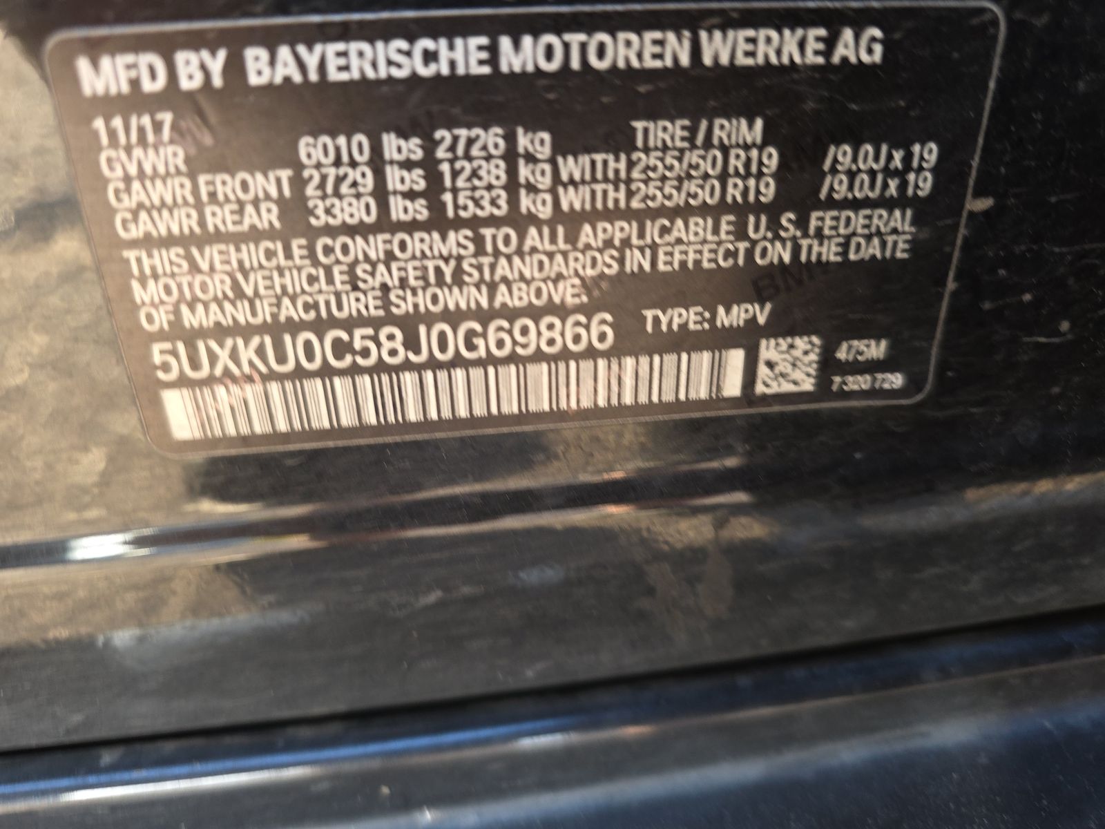 2018 BMW X6 sDrive35i RWD