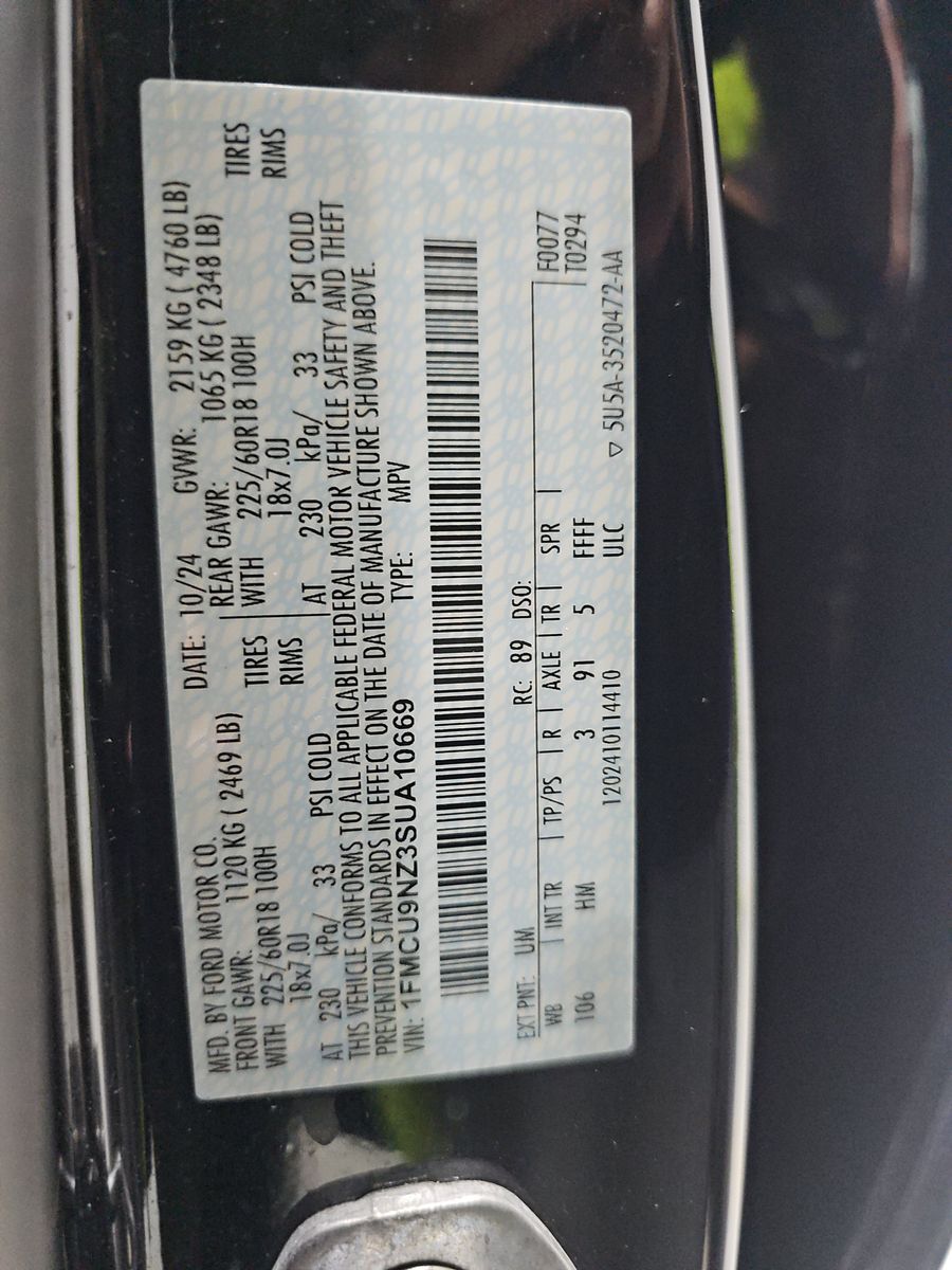 2025 Ford Escape Hybrid ST-Line Elite AWD