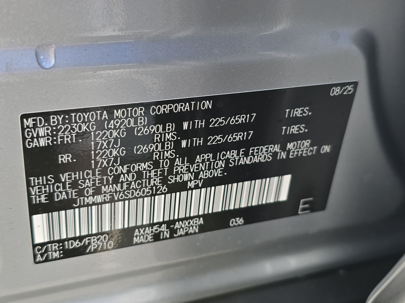 2025 Toyota RAV4 Hybrid LE AWD