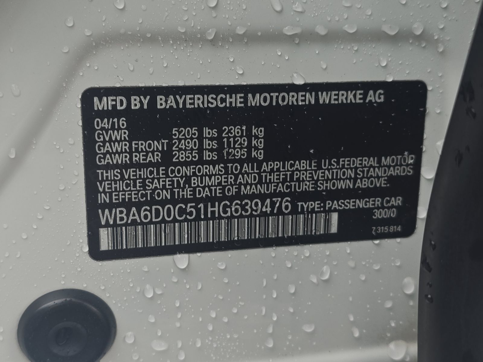 2017 BMW 6 Series 640i RWD