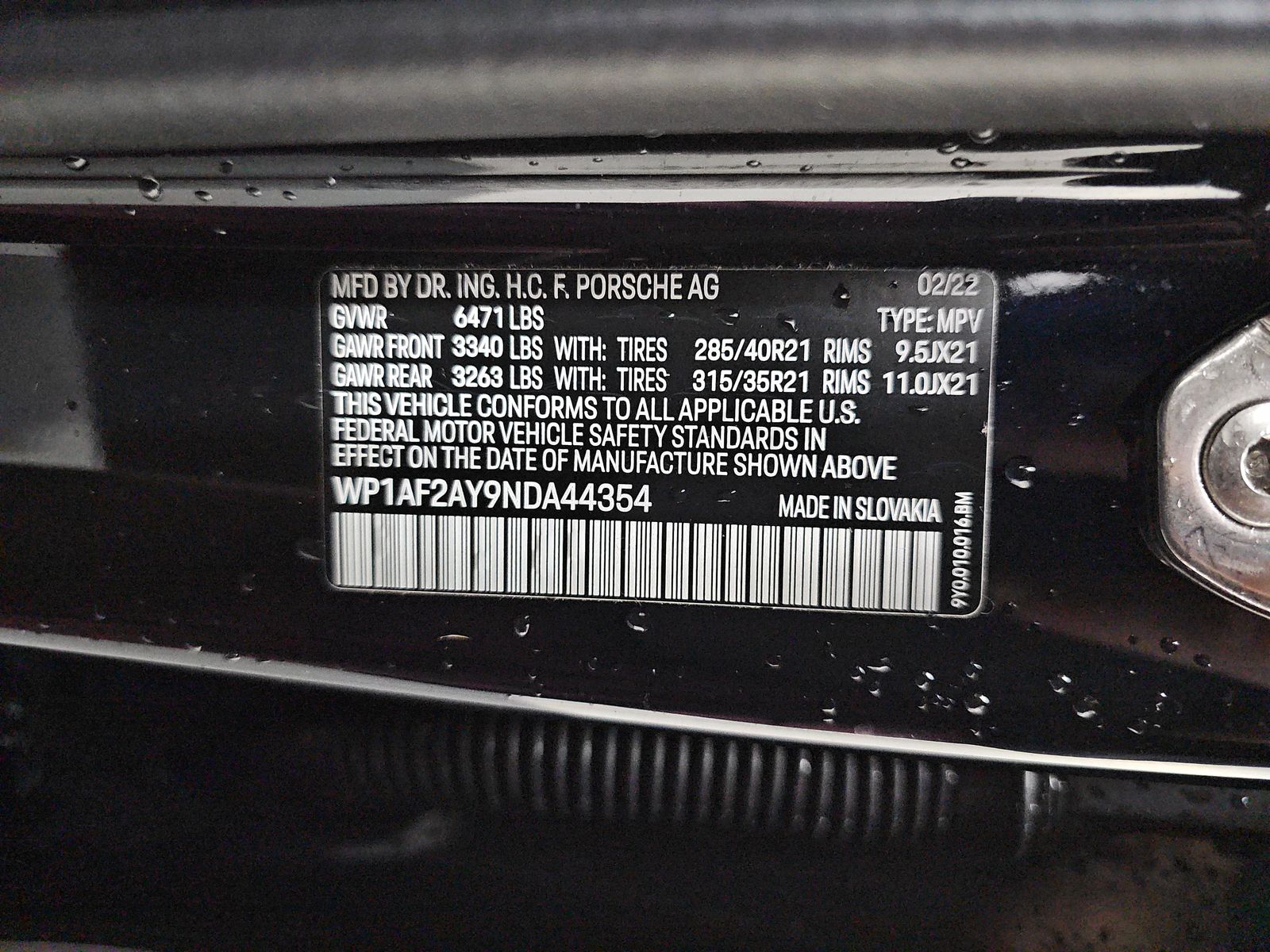 2022 Porsche Cayenne Turbo AWD