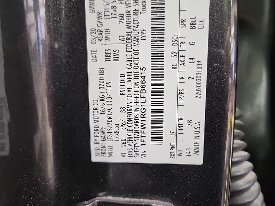 2020 Ford F-150 Raptor AWD