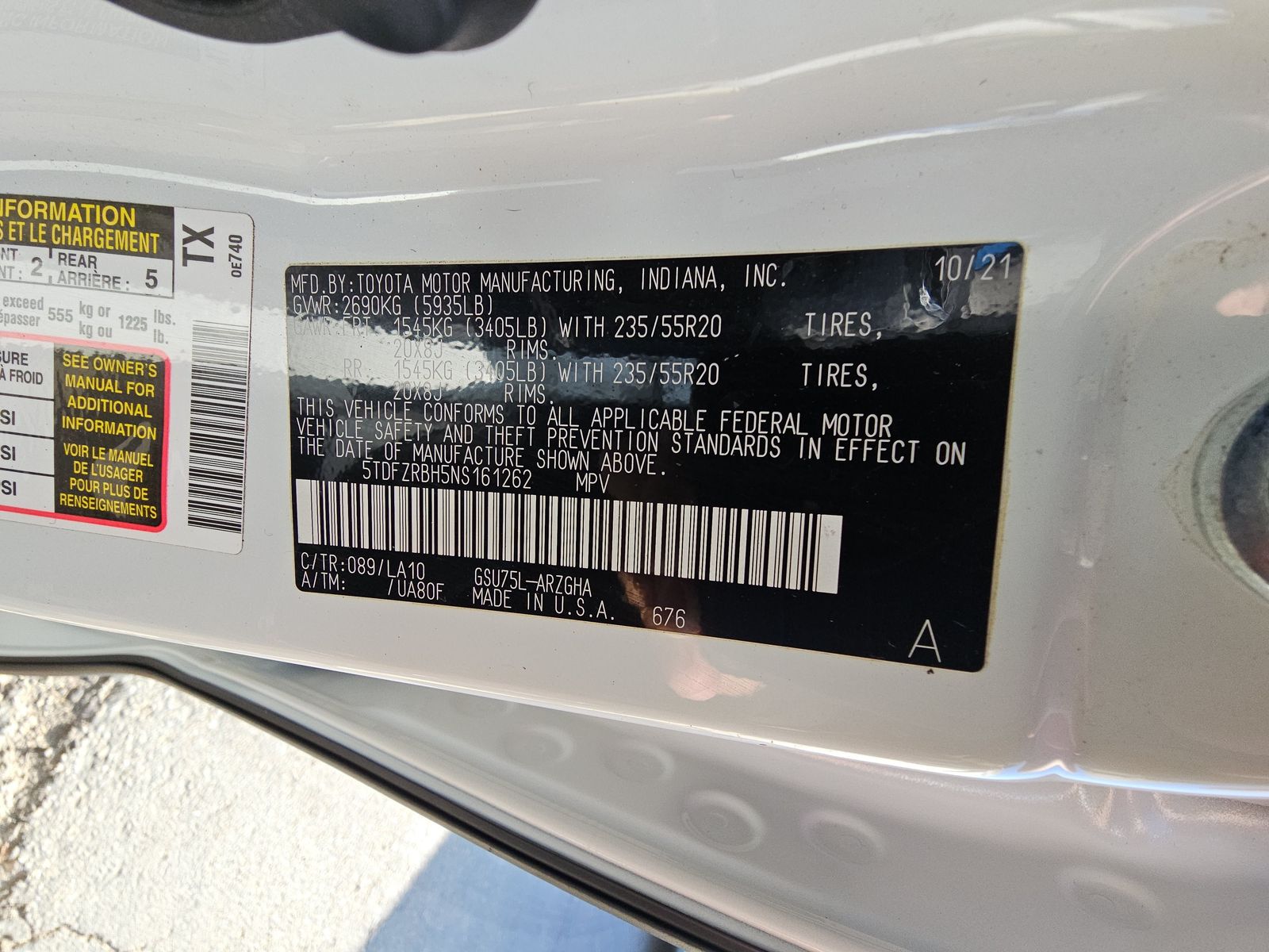 2022 Toyota Highlander Platinum AWD