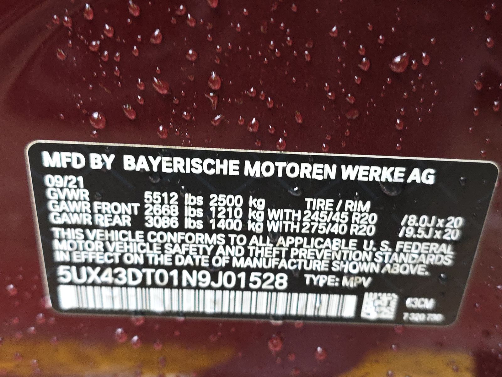 2022 BMW X4 M40i AWD