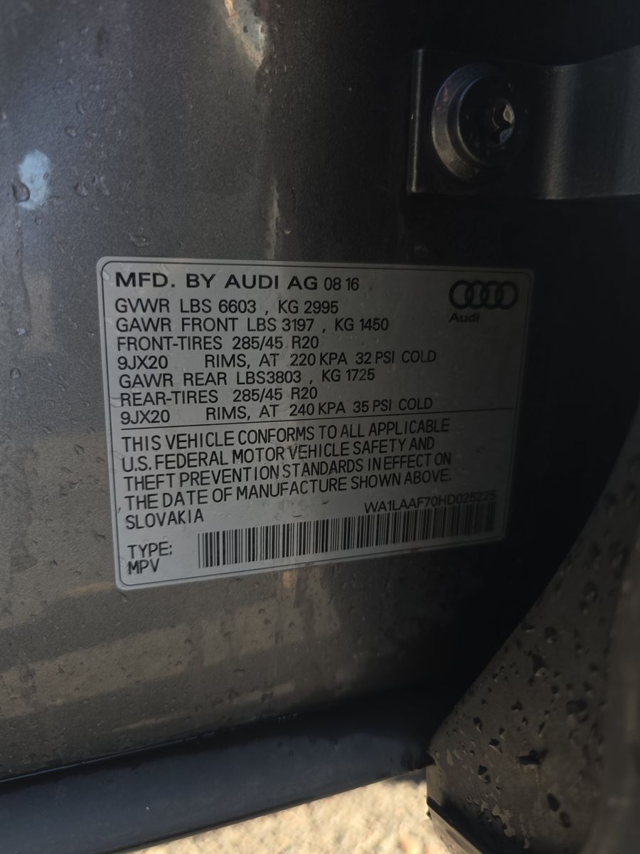 2017 Audi Q7 3.0T Premium Plus AWD