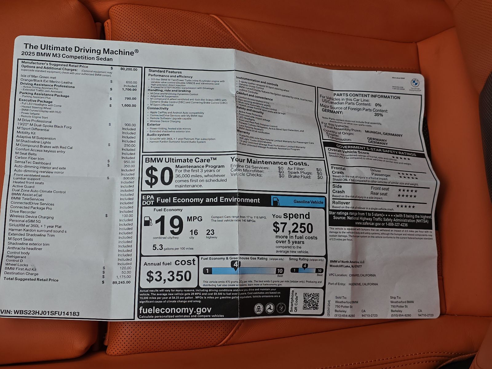 2025 BMW M3 Competition RWD