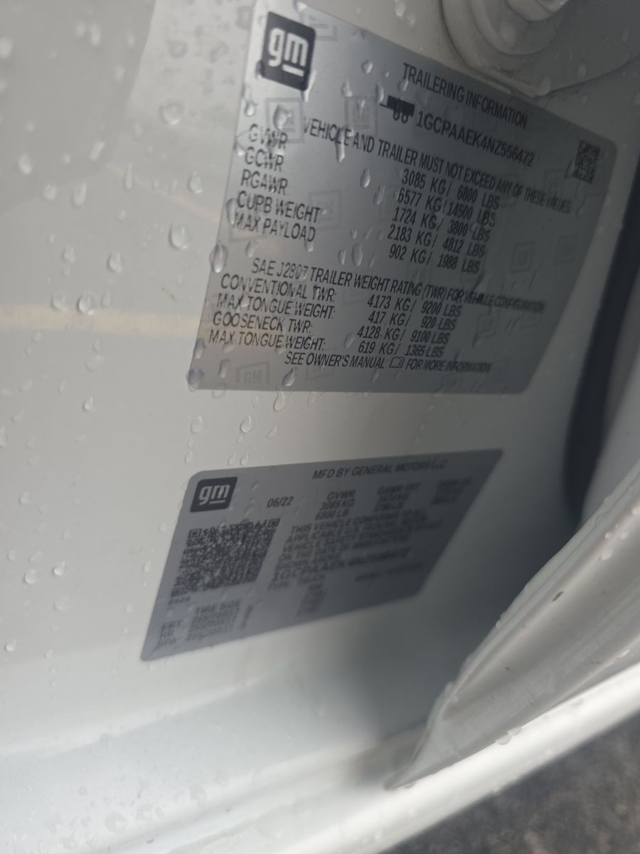 2022 Chevrolet Silverado 1500 Work Truck RWD