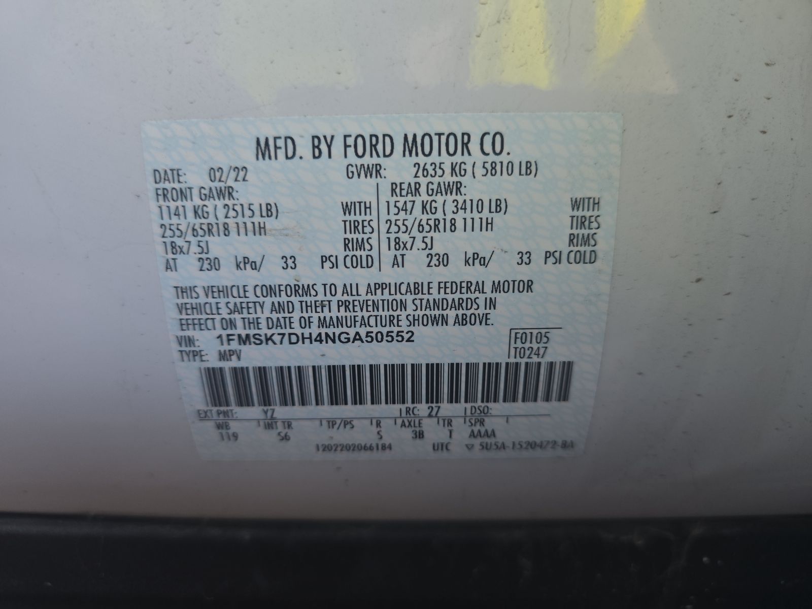 2022 Ford Explorer XLT RWD