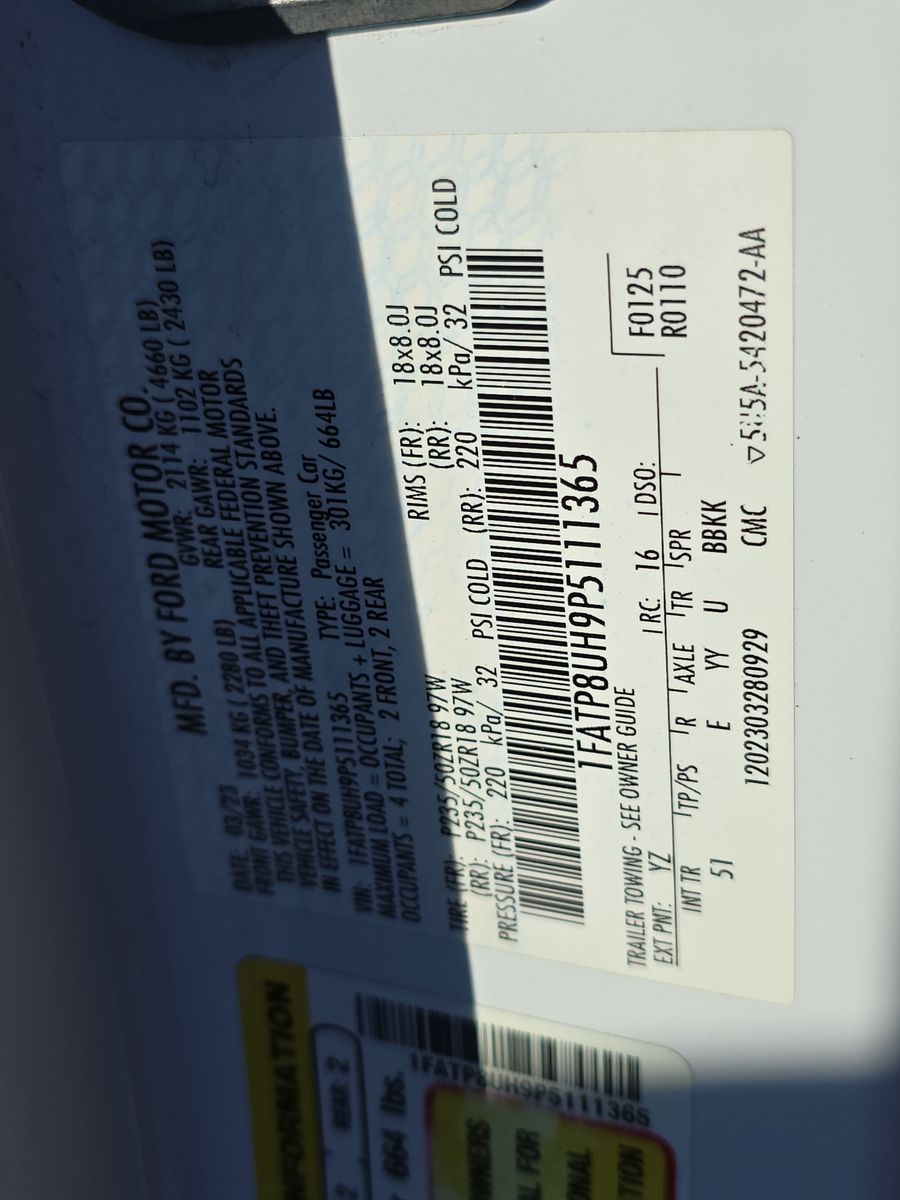 2023 Ford Mustang EcoBoost Premium RWD