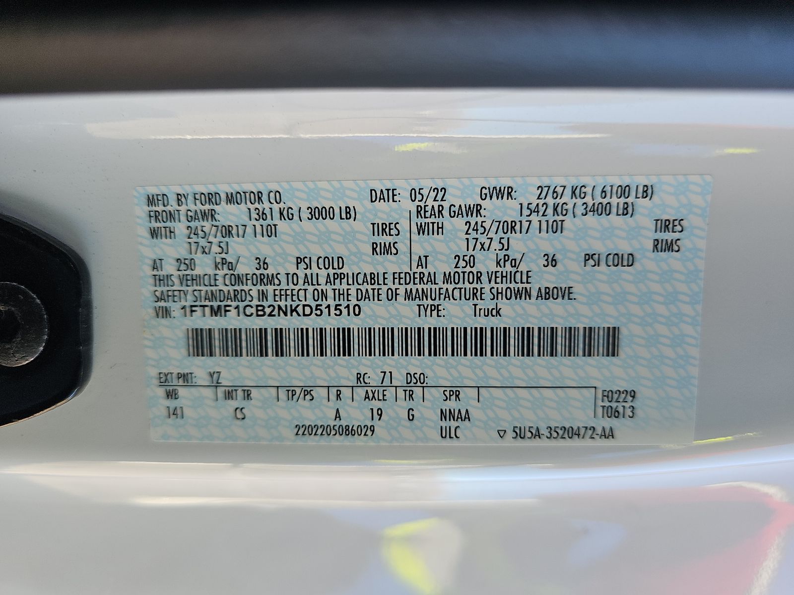 2022 Ford F-150 XL RWD