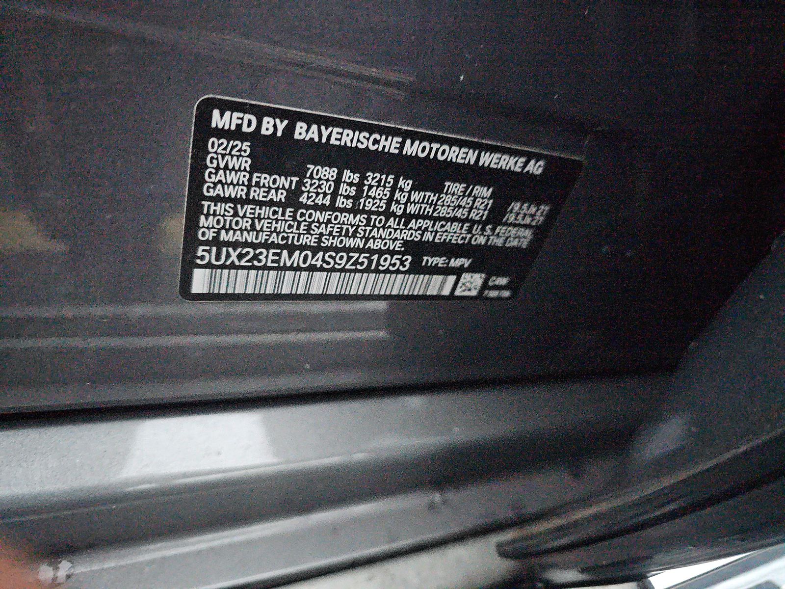 2025 BMW X7 xDrive40i AWD