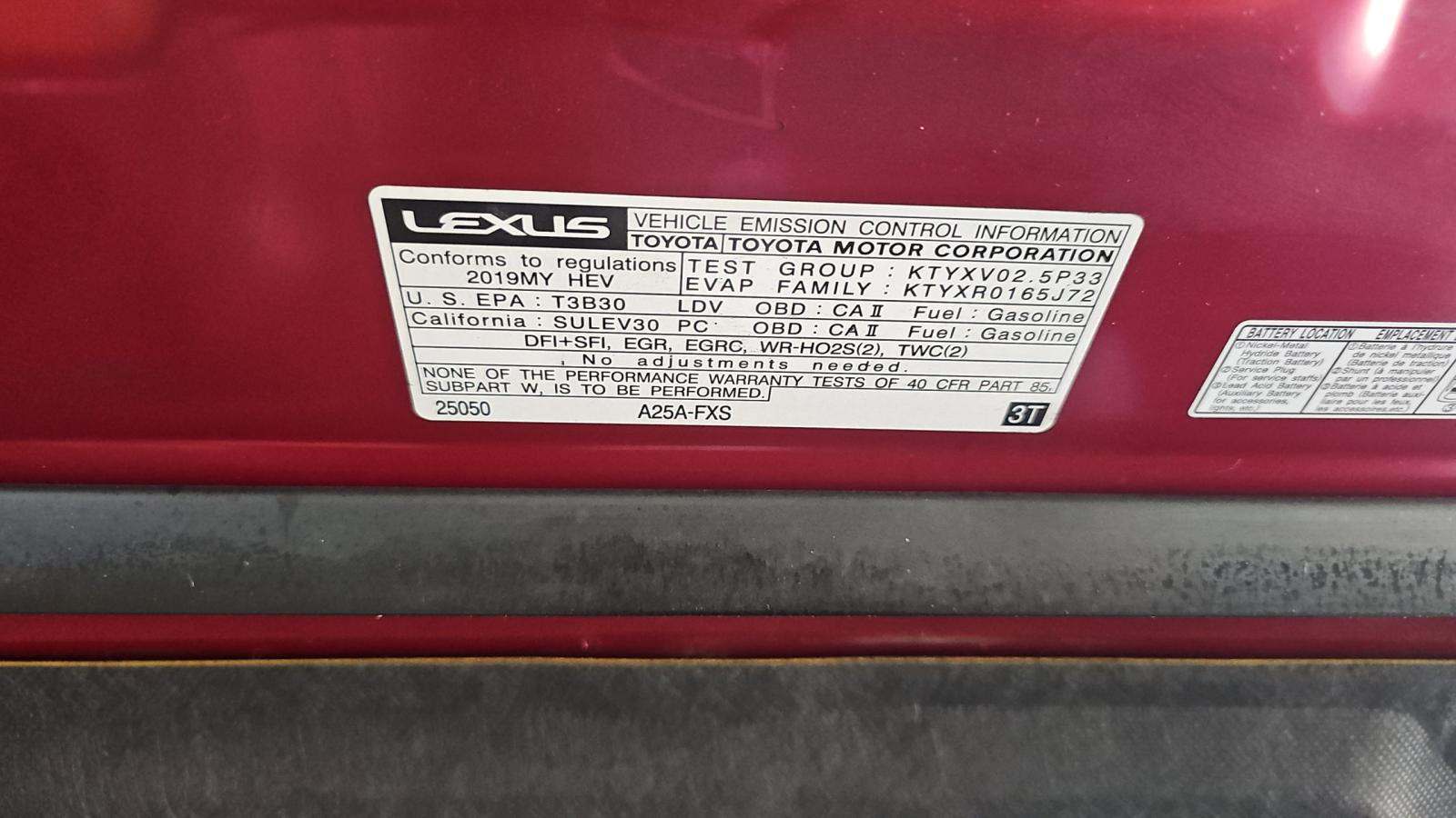 2019 Lexus ES ES 300h Luxury FWD