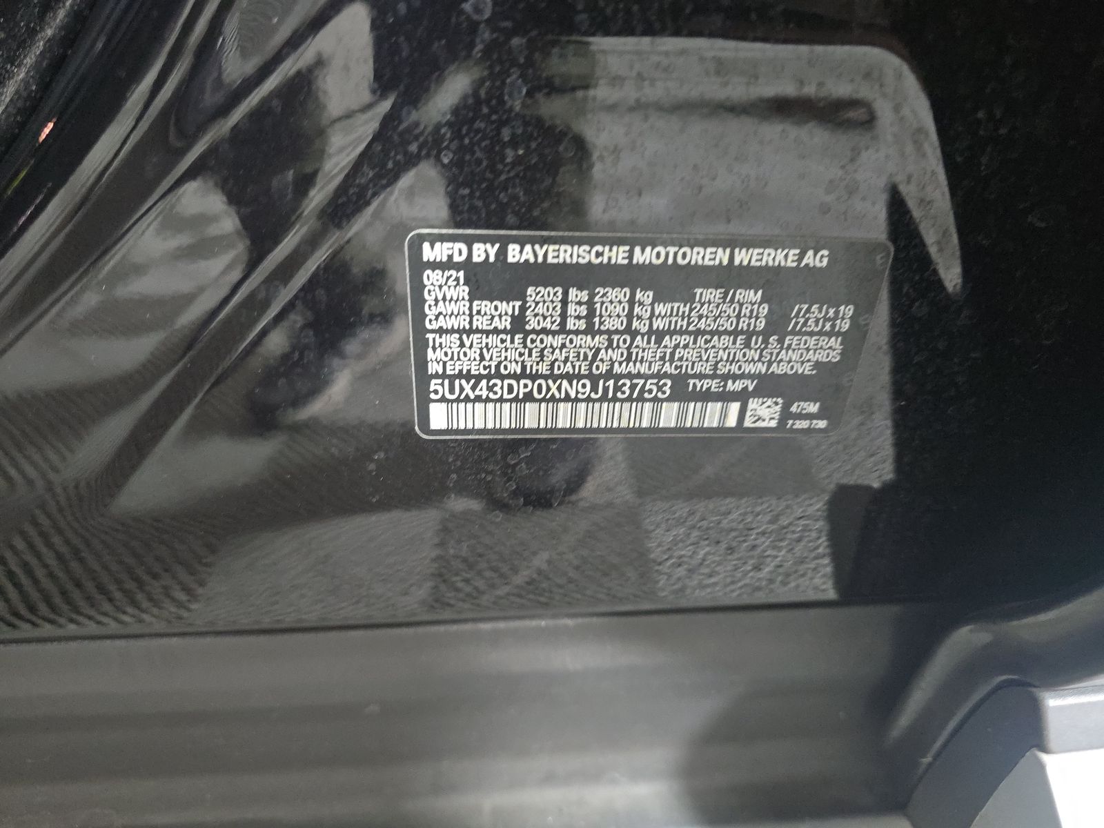 2022 BMW X3 sDrive30i RWD