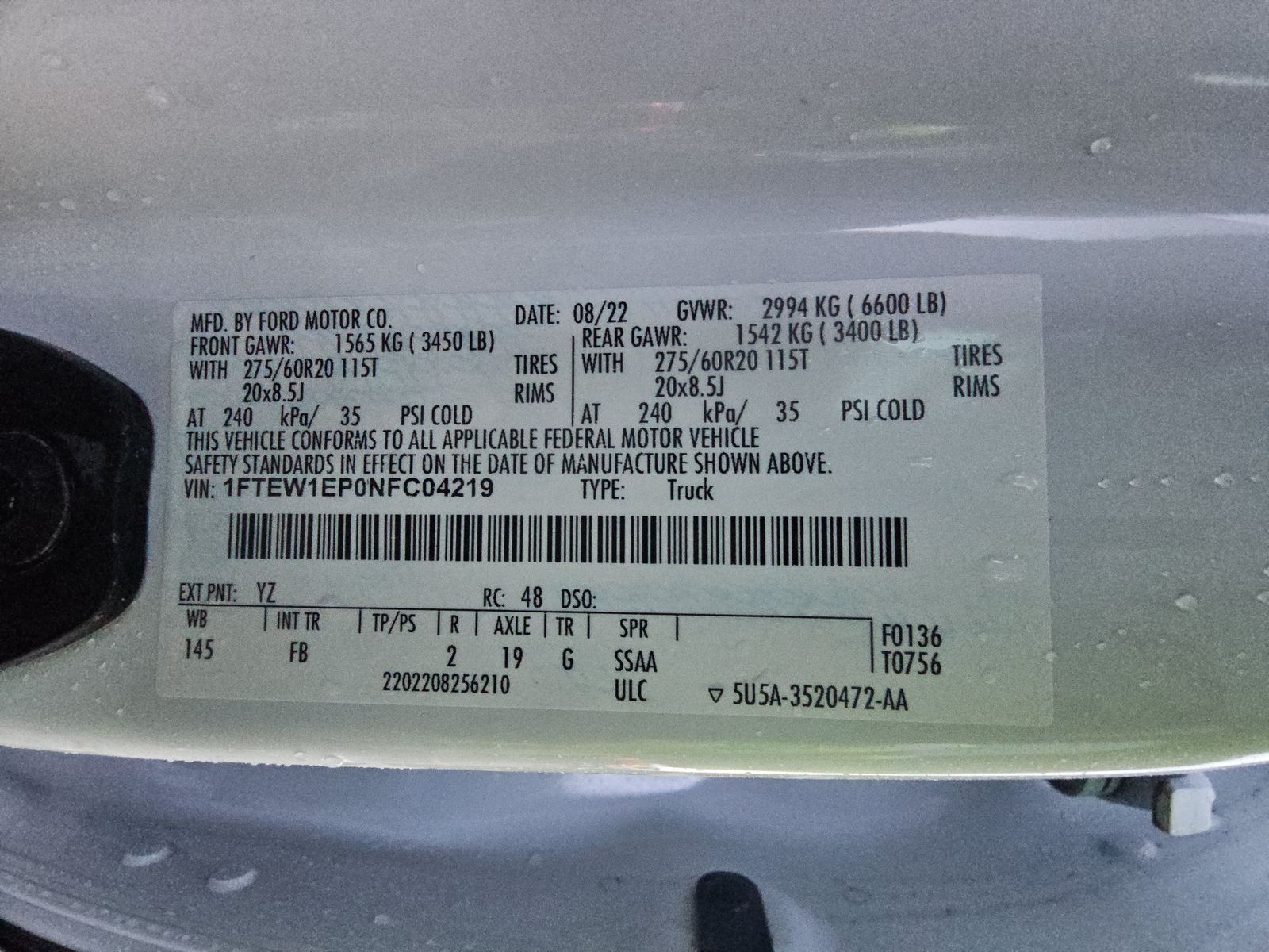 2022 Ford F-150 XLT AWD