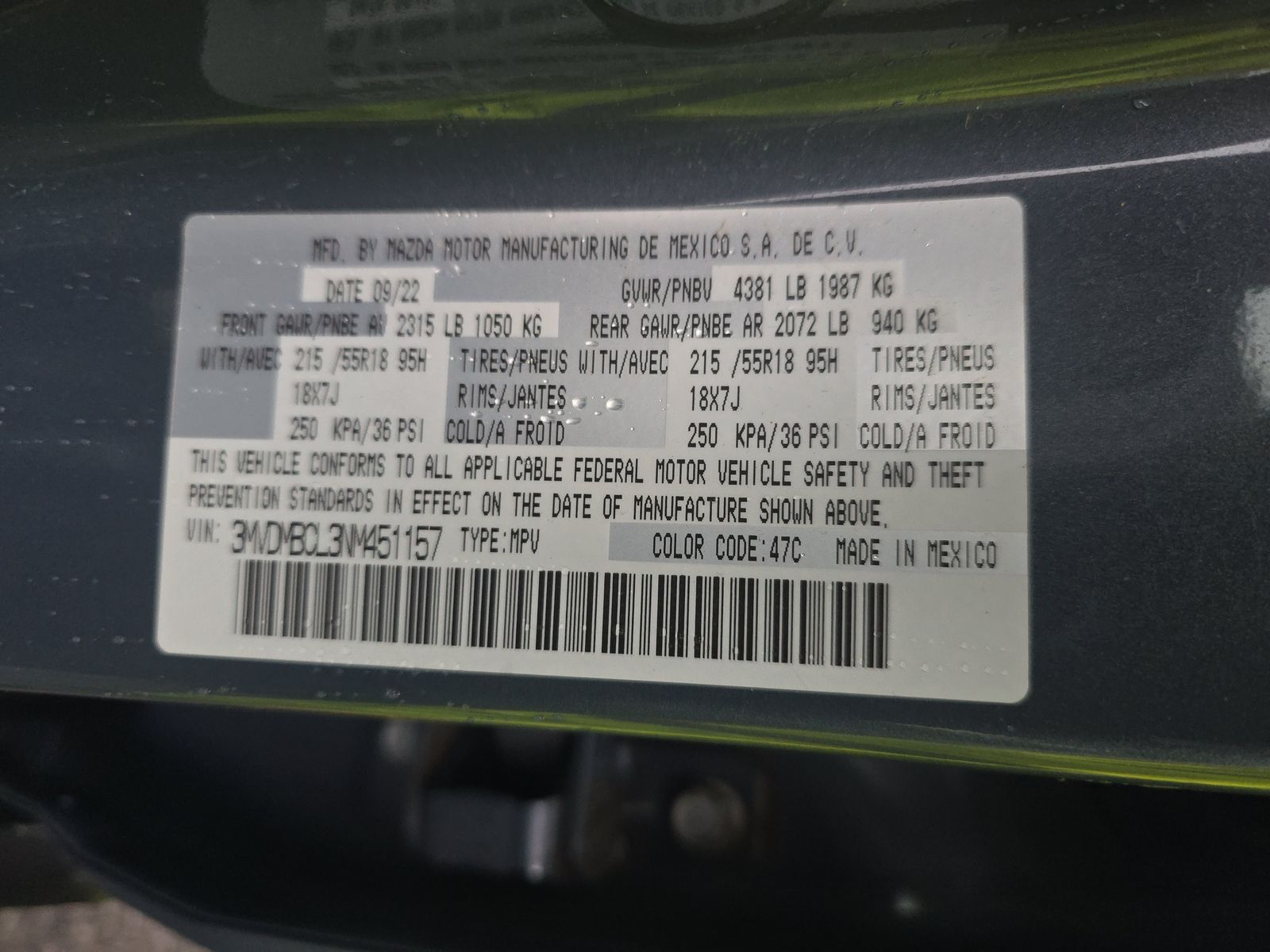 2022 MAZDA CX-30 2.5 S Carbon Edition AWD