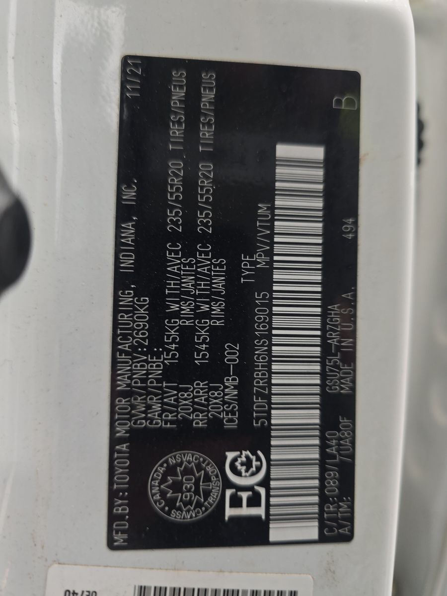 2022 Toyota Highlander Limited AWD