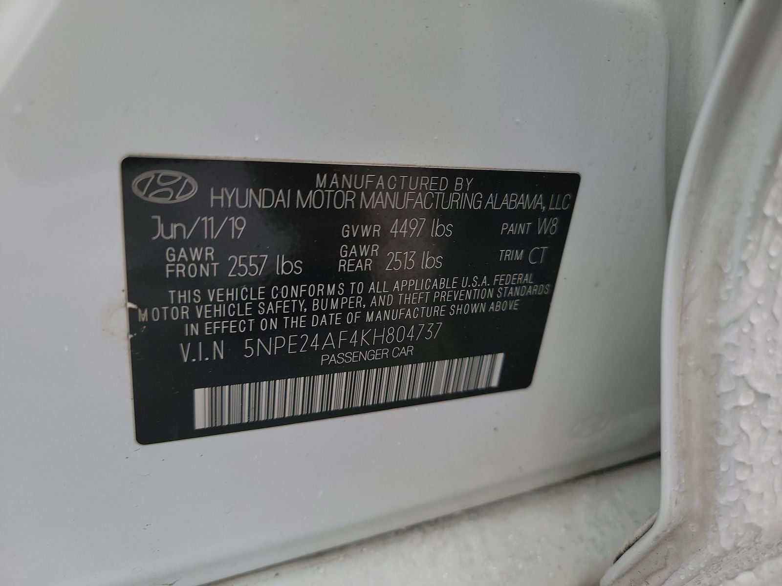 2019 Hyundai Sonata SE FWD