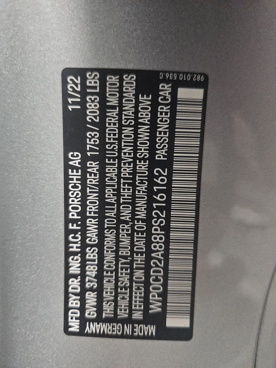 2023 Porsche 718 Boxster GTS 4.0 RWD