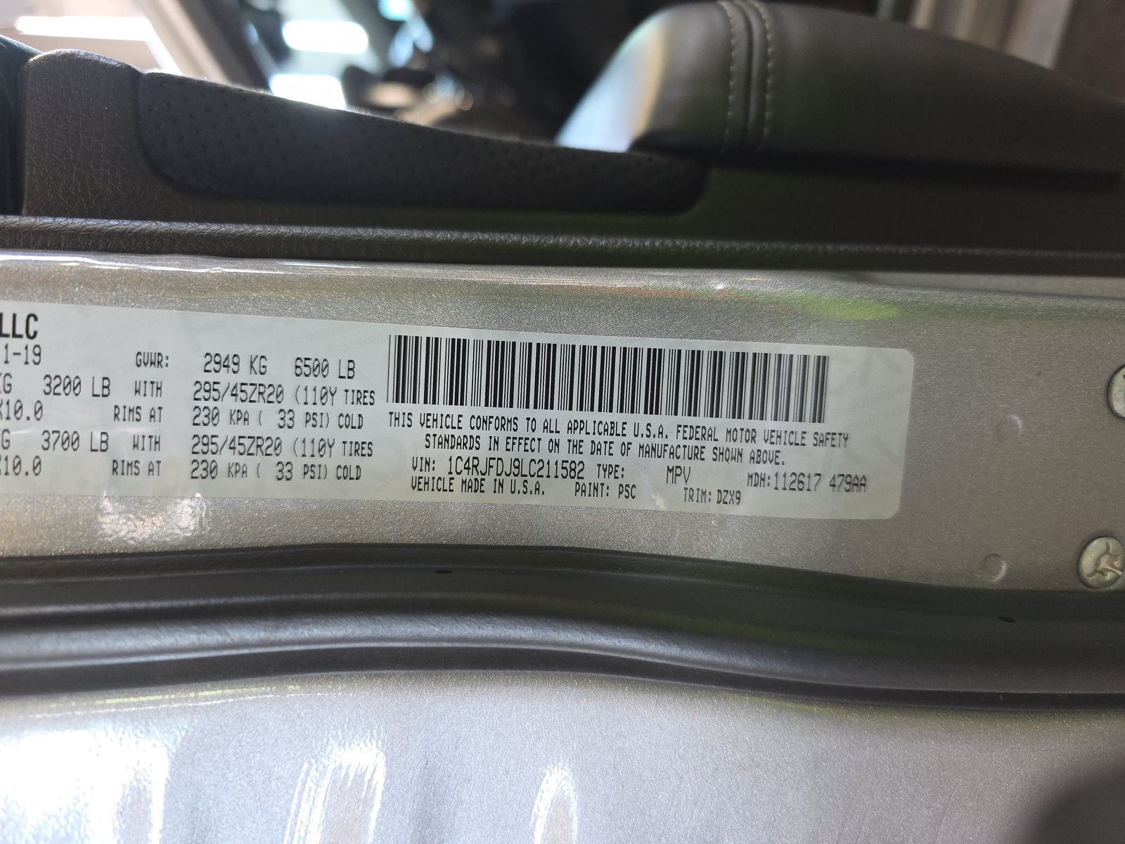 2020 Jeep Grand Cherokee SRT AWD