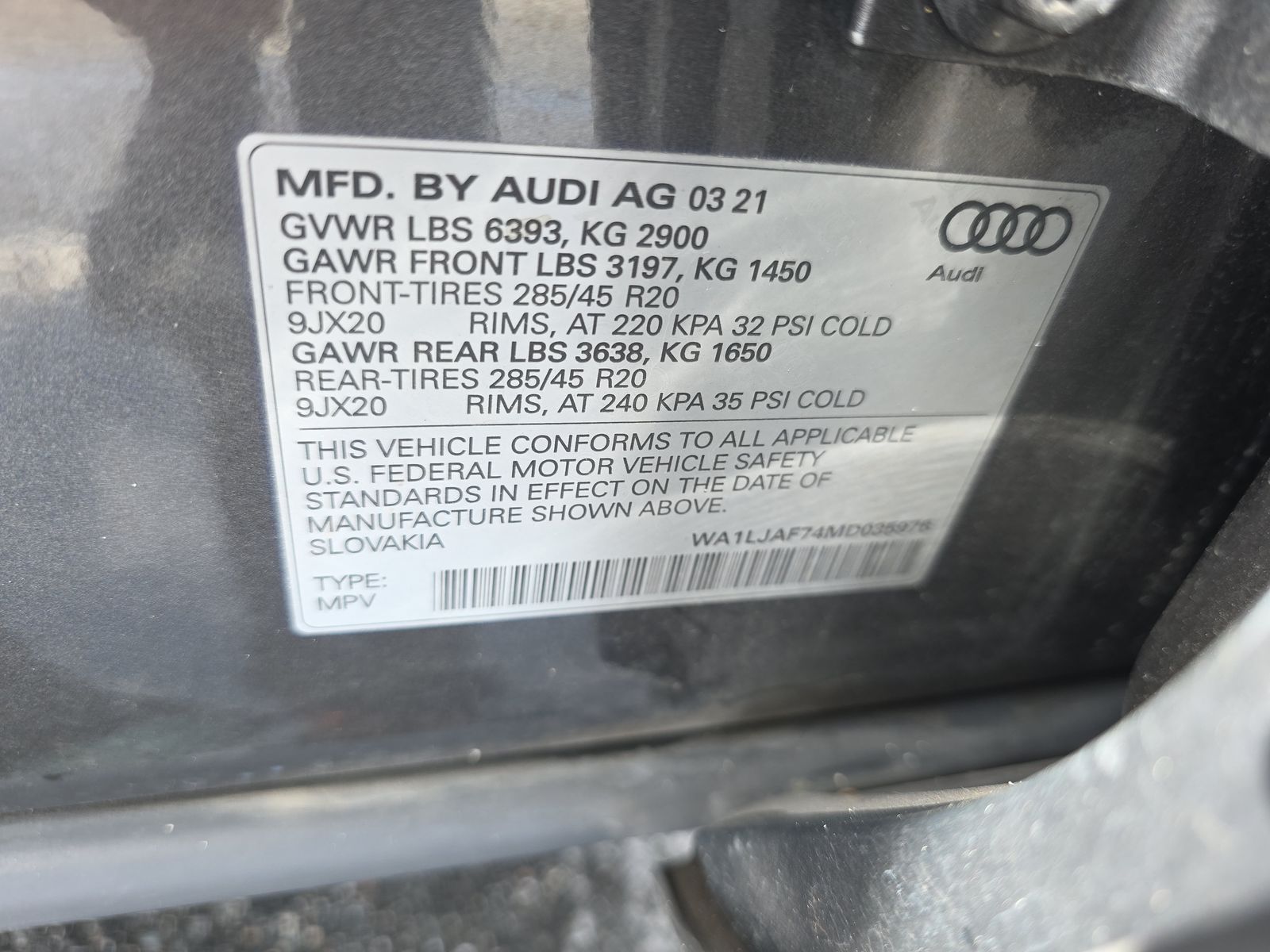 2021 Audi Q7 2.0T Premium Plus AWD