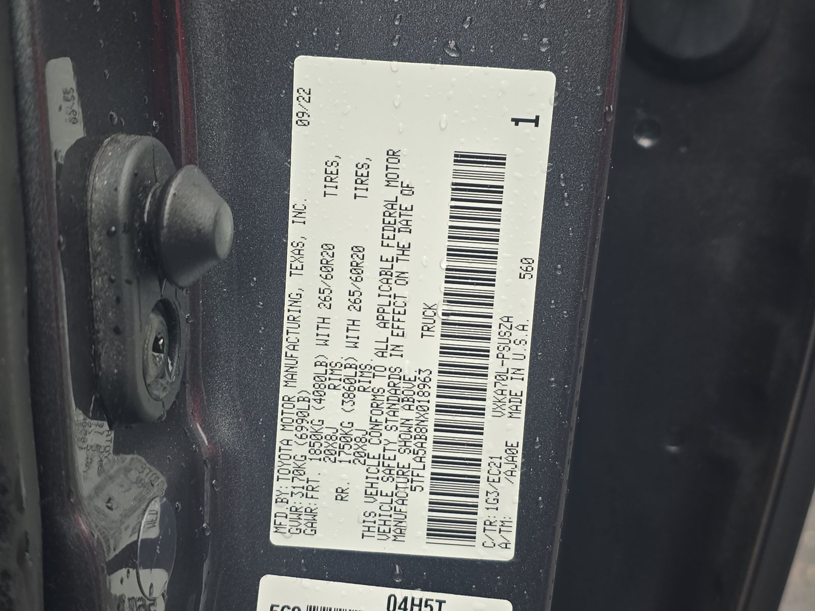 2022 Toyota Tundra SR5 RWD