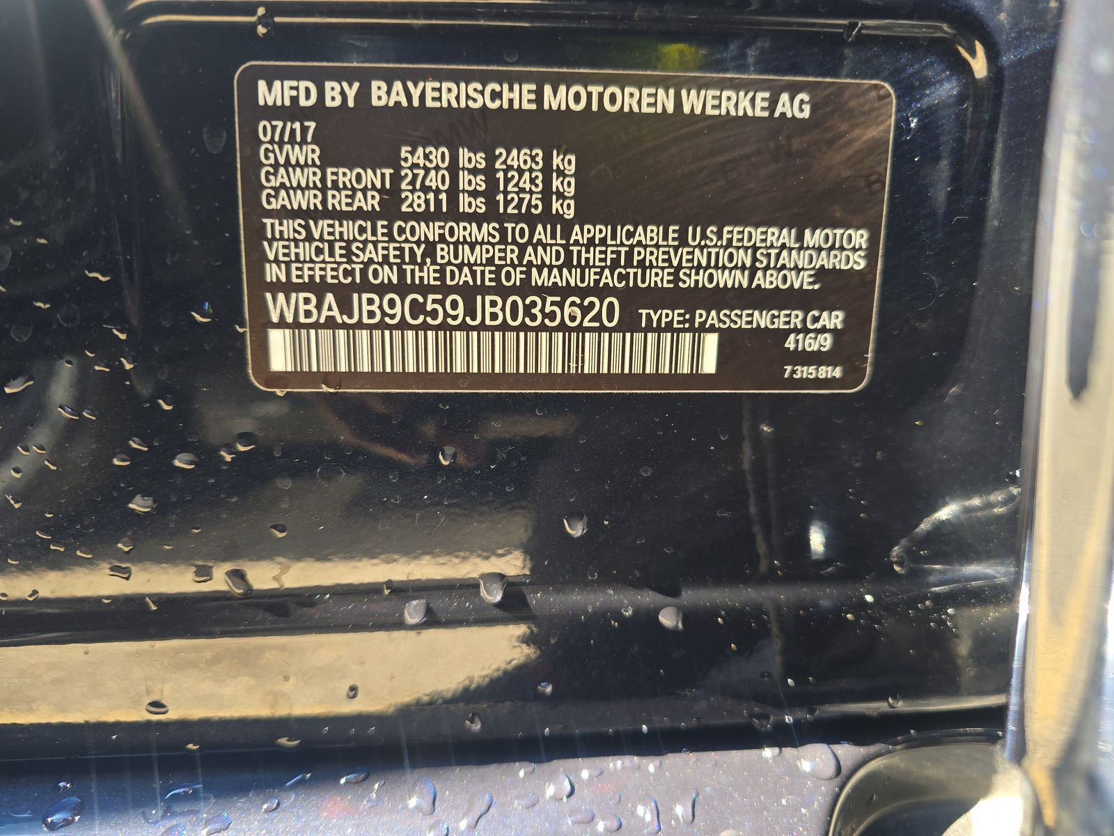 2018 BMW 5 Series M550i xDrive AWD