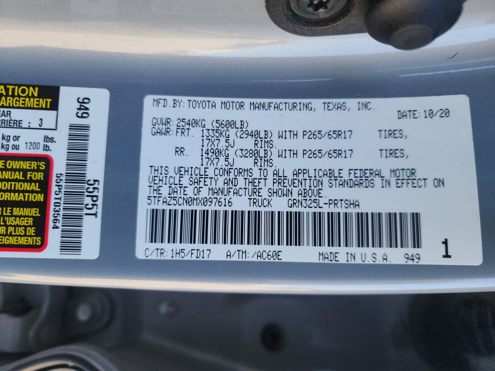 2021 Toyota Tacoma TRD Sport RWD