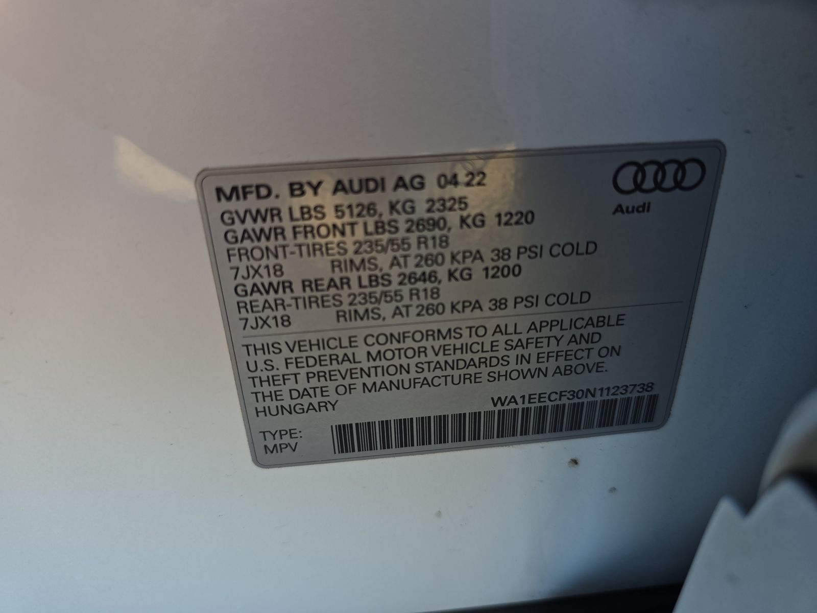 2022 Audi Q3 2.0T S line Premium Plus AWD
